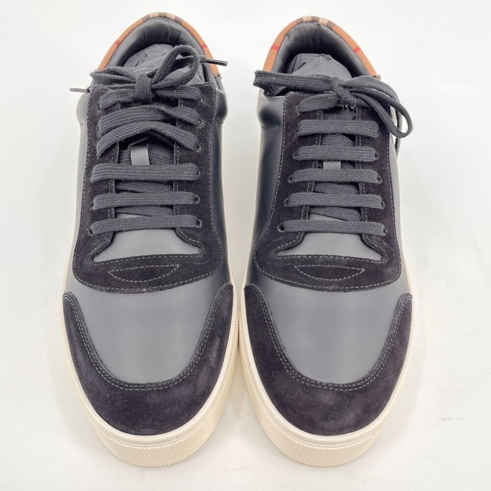 Burberry Men's Robin Vintage Check Panel Leather Low-Top Sneakers US10 - Picture 2 of 16